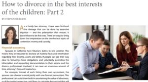 How to Divorce in the Best Interests of the Children: Part 2